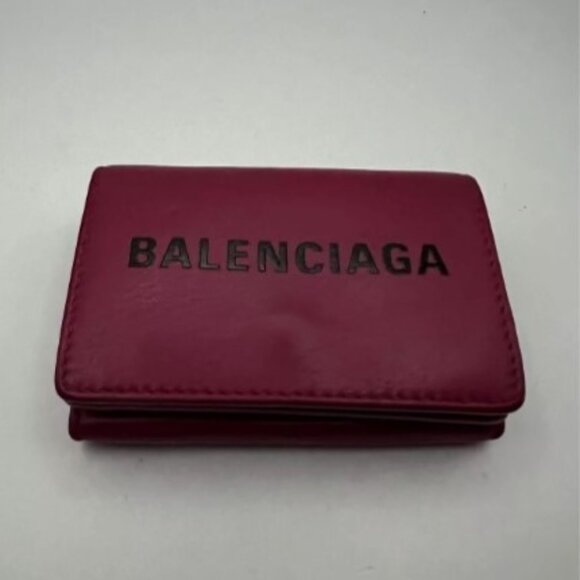 BALENCIAGA Pink Leather Wallet - Picture 1 of 17